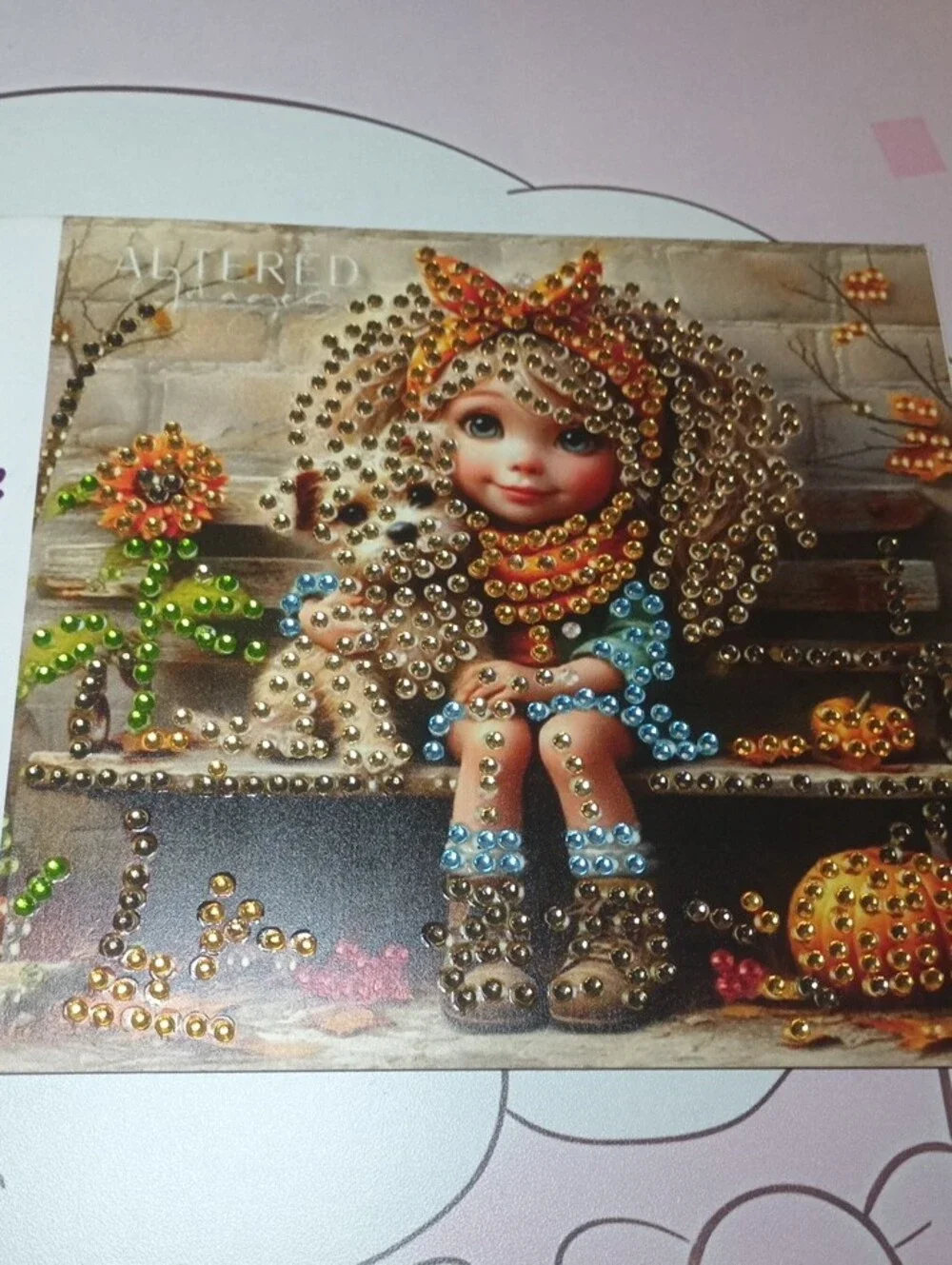 Altered Embellished Decorative Card